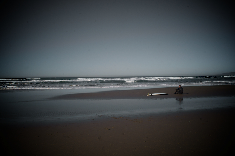 surfer on ocean beach